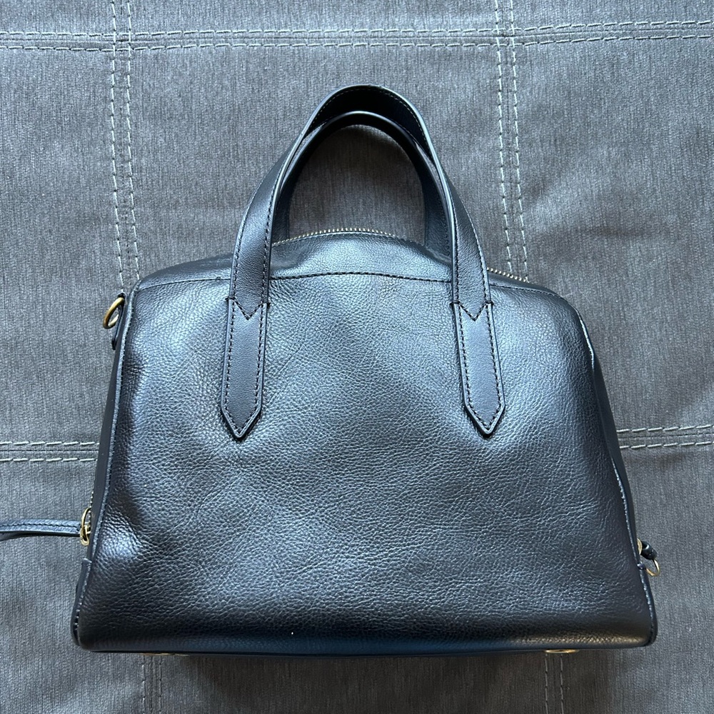 Fossil Women's Black Leather Satchel - Picture 2 of 7
